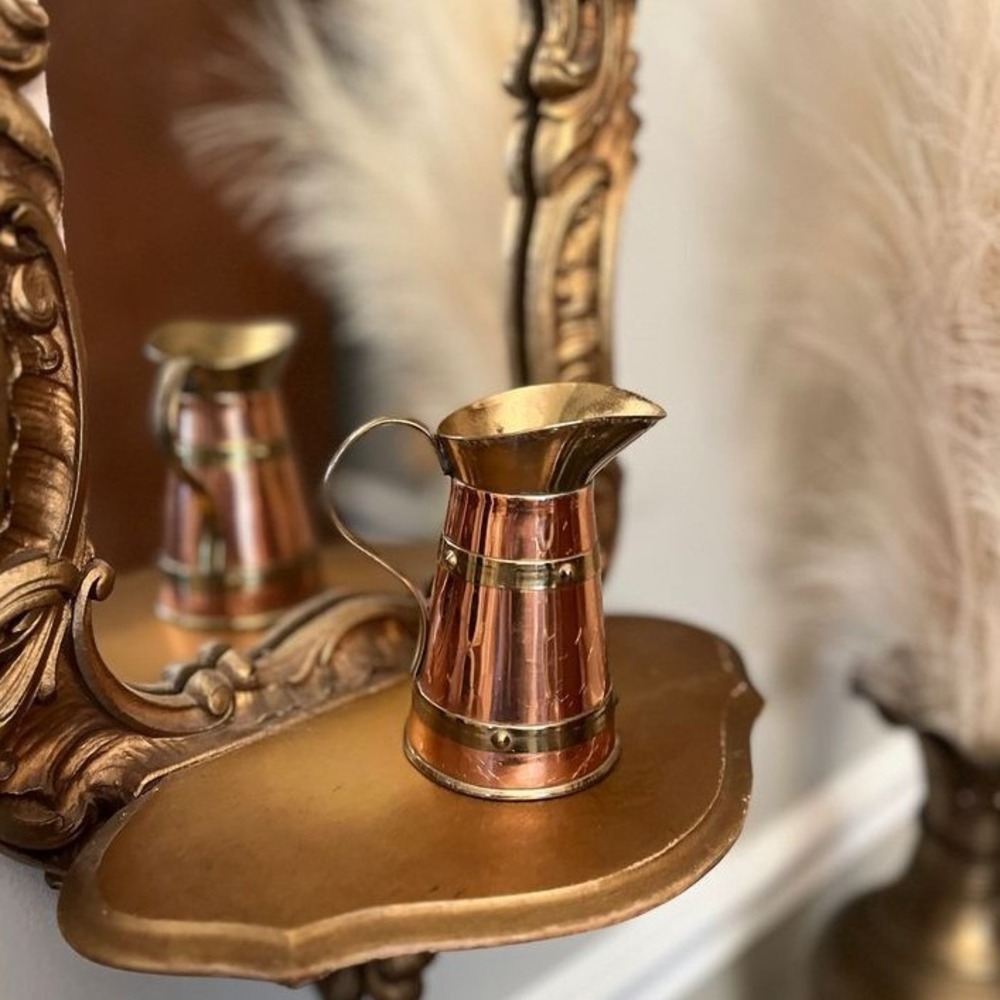 Copper and Brass made in England mini pitcher